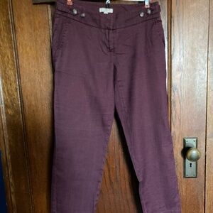 Ann Taylor LOFT - Women's Marisa Trouser - Cotton/Linen Blend - Size 00